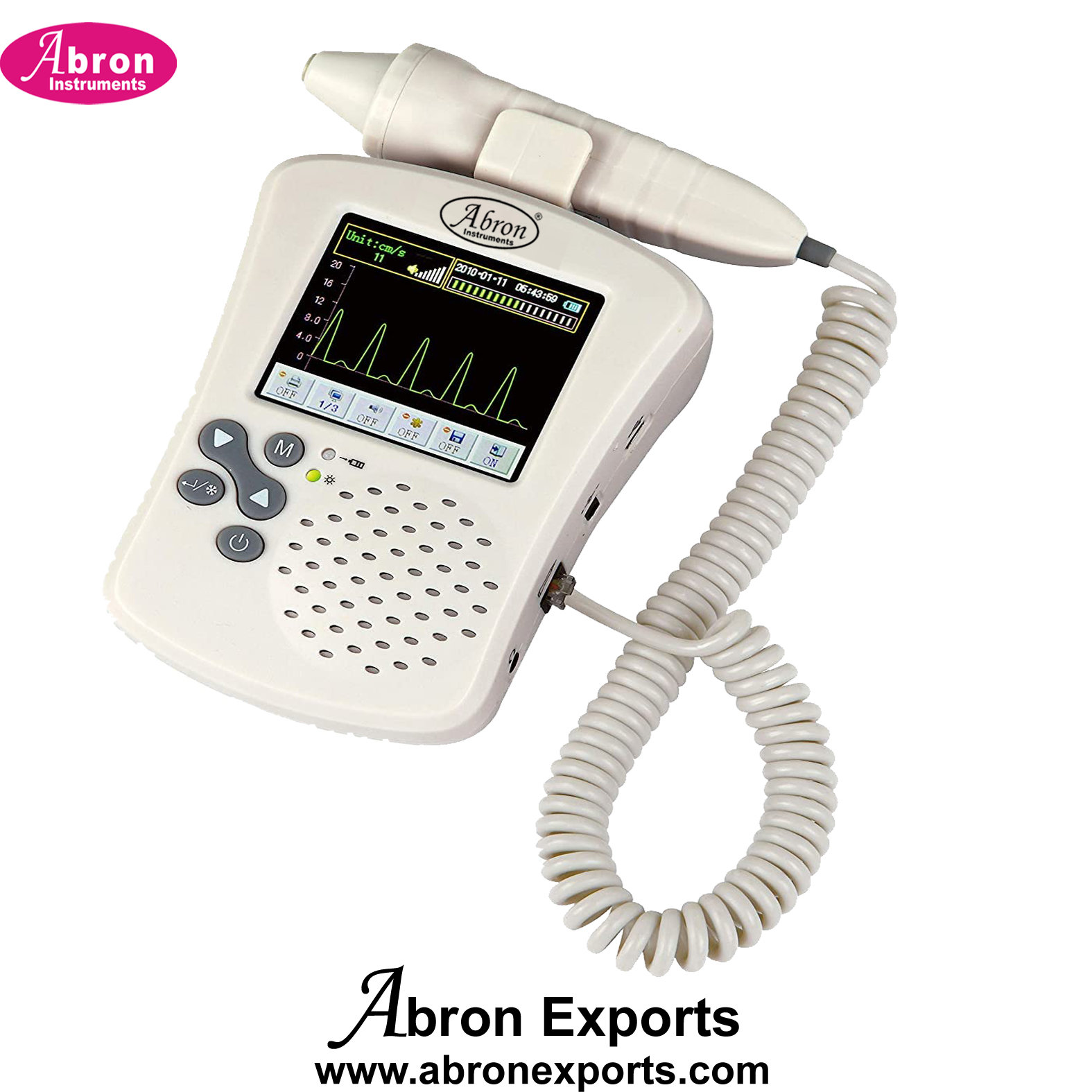 ultrasonic scaner Vascular Doppler for Fetal with speaker by otica Abron ABM-2905FD 